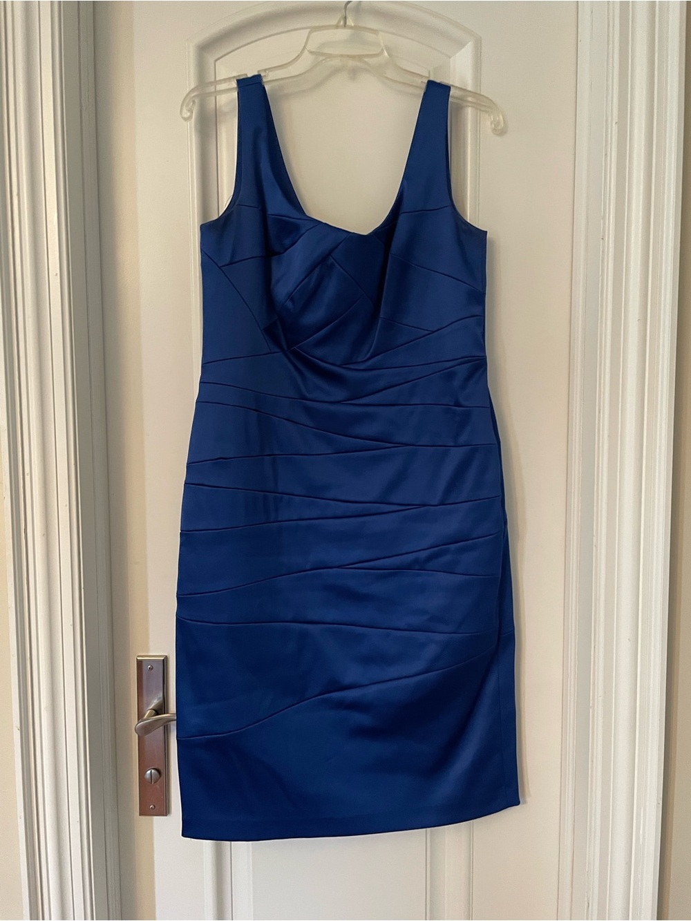Signature by Sangria Cobalt Blue Midi Sheath Dress
